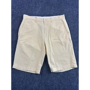 Polo Ralph Lauren Mens Chino Shorts Yellow Cotton Flat Front Size 32